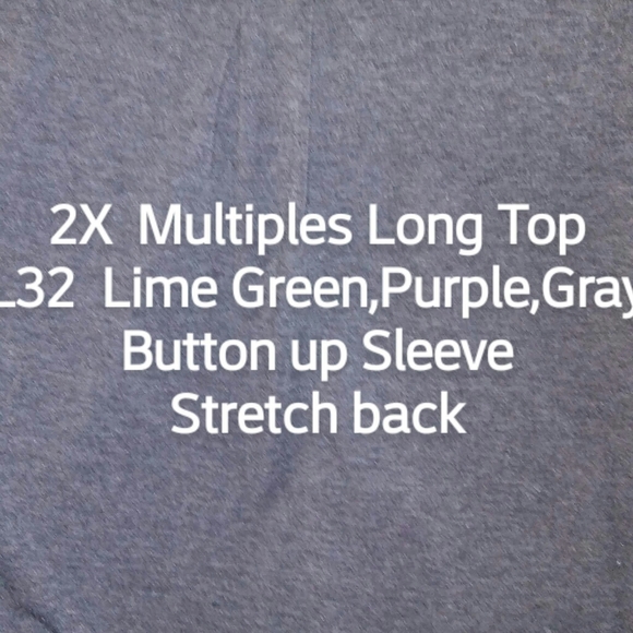 2x Multiples 3/4 button tab Sleeve Top (t3&4) - Picture 2 of 4